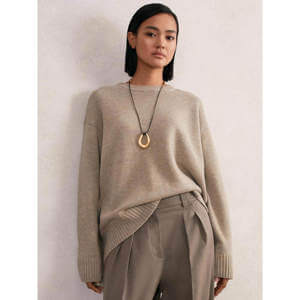 REISS Ella Wool-Cashmere Crew-Neck Jumper